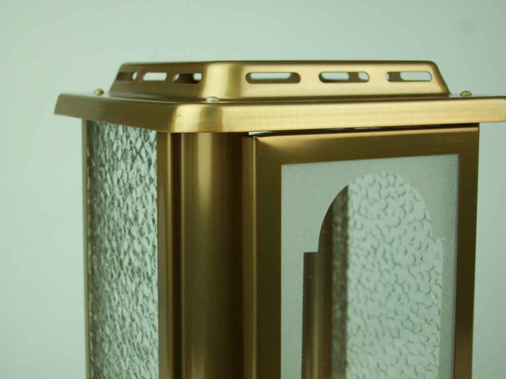 Grablampe "Royal" aus Edelstahl-bronzefarben - zum Schließen ins Bild klicken
