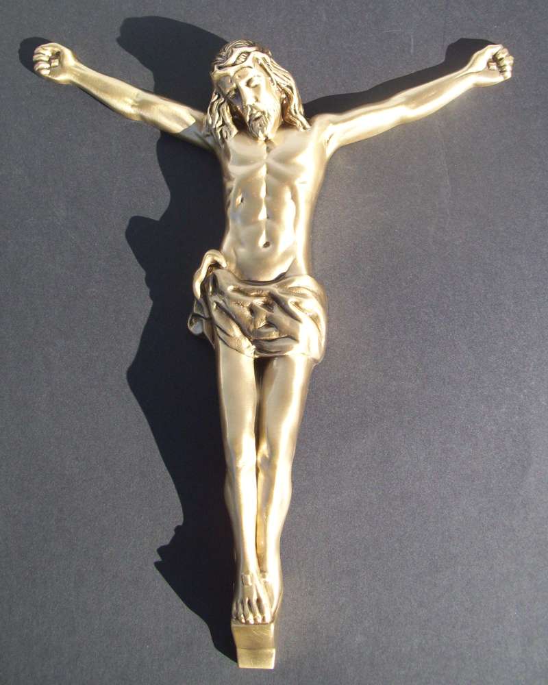 Ornament "Jesus" aus Messing - zum Schließen ins Bild klicken