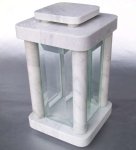 (image for) grave lamp "modern" from Carrara marble