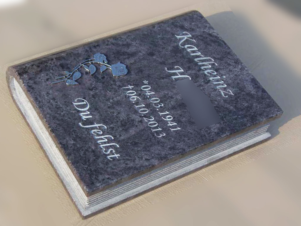 grave stone "cosed book"