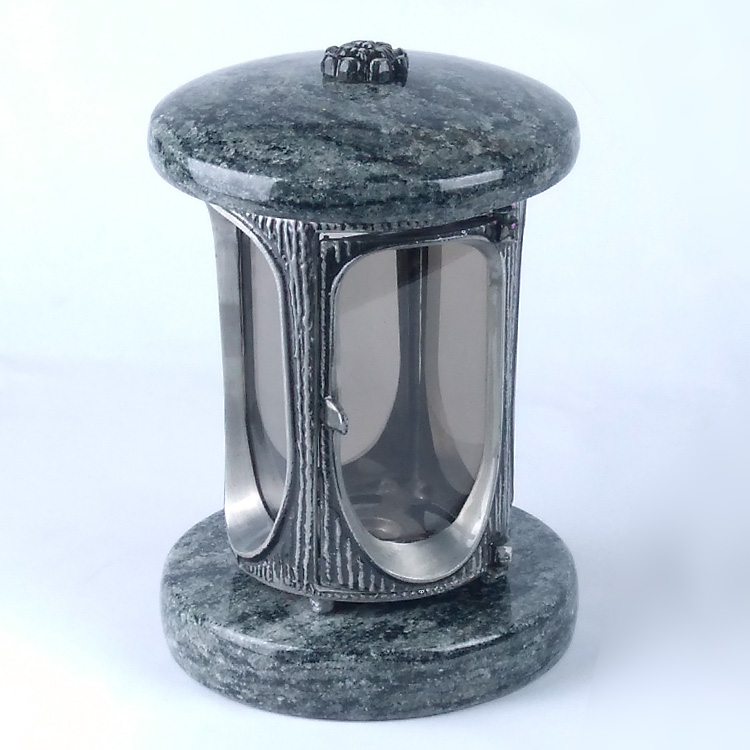 designgrab Alu Grablampe aus Aluminium in Antikoptik in Granit Himalaya 